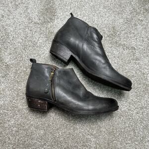 Eric Michael Women's London Premium Calf Leather Ankle Boot 37 6.5 Gray